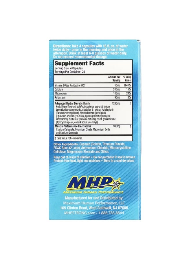 MHP, XPEL Diuretic, Maximum Strength, Caffeine Free , 80 Capsules - Image 2